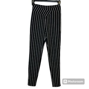 Women’s Black Striped Skinny Pants Size XS